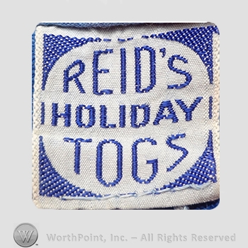 Clothing label : Rose Marie Reid.