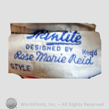 Clothing label : Rose Marie Reid.