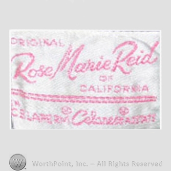 Clothing label : Rose Marie Reid.