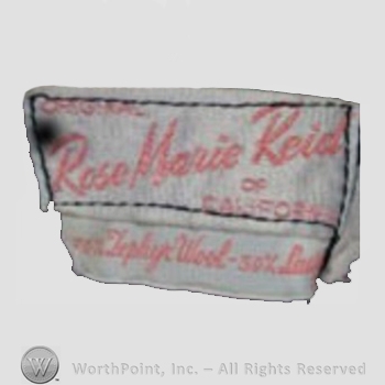 Clothing label : Rose Marie Reid.