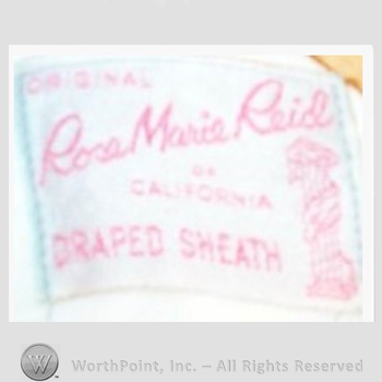 Clothing label : Rose Marie Reid.