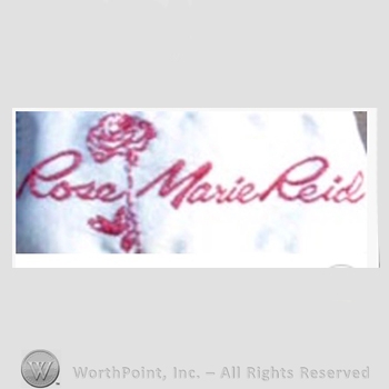 Clothing label : Rose Marie Reid.