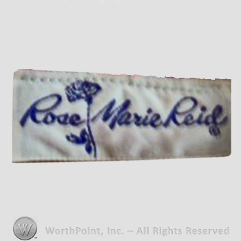 Clothing label : Rose Marie Reid.