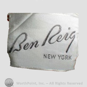 Clothing label : Ben Reig.