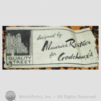 Clothing label : Maurice Rentner.