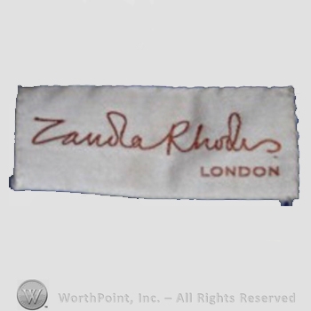 Clothing label : Zandra Rhodes.