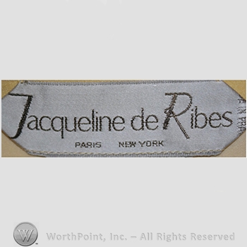Clothing label : Jacqueline de Ribes.