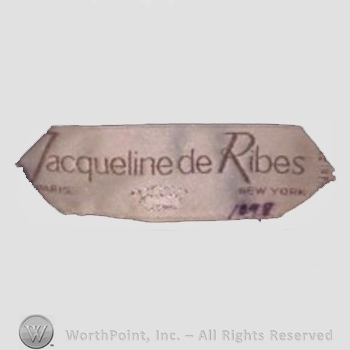 Clothing label : Jacqueline de Ribes.