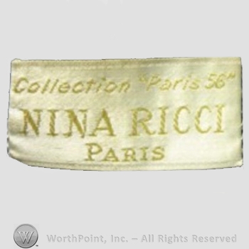 Clothing label : Nina Ricci.