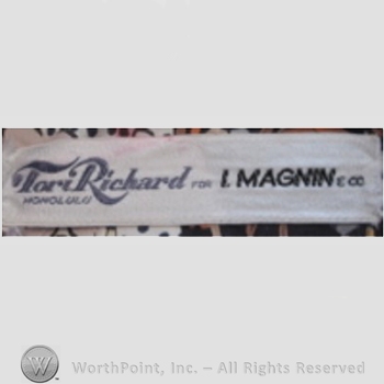 Clothing label : Tori Richard.