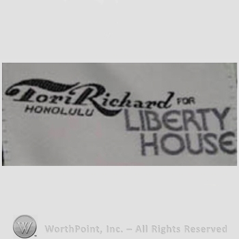 Clothing label : Tori Richard.