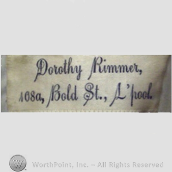 Clothing label : Dorothy Rimmer.
