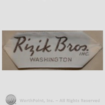 Clothing label : Rizik Brothers.