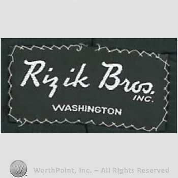 Clothing label : Rizik Brothers.