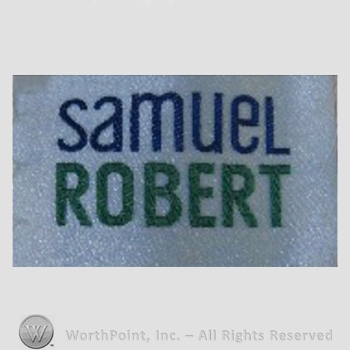 Clothing label : Robert Samuel.