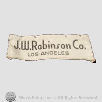 Clothing label : J.W. Robinson Co.