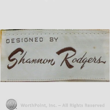 Clothing label : Shannon Rodgers.