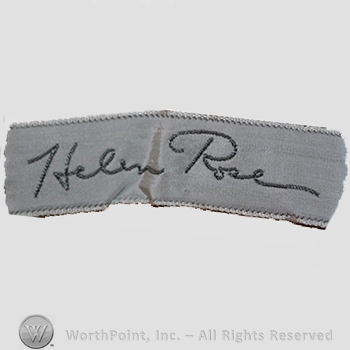 Clothing label : Helen Rose.