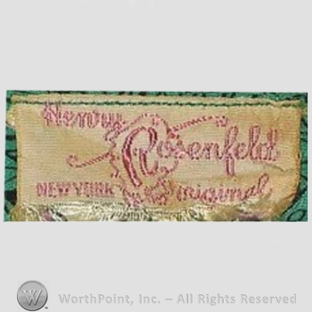 Clothing label : Henry Rosenfeld.