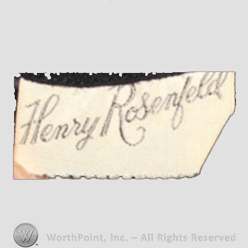 Clothing label : Henry Rosenfeld.