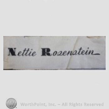 Clothing label : Nettie Rosenstein.