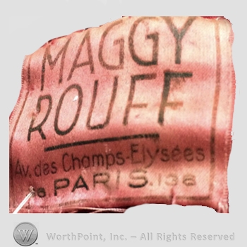 Clothing label : Maggy Rouff.