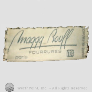 Clothing label : Maggy Rouff.