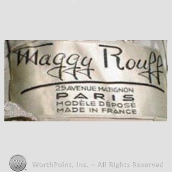 Clothing label : Maggy Rouff.