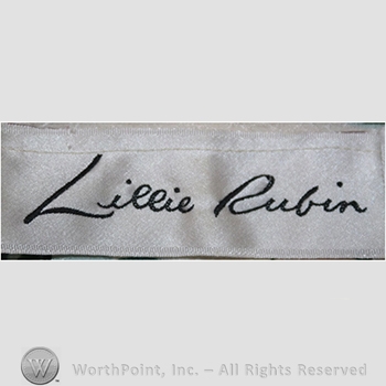 Clothing label : Lillie Rubin.