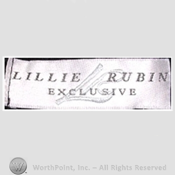 Clothing label : Lillie Rubin.