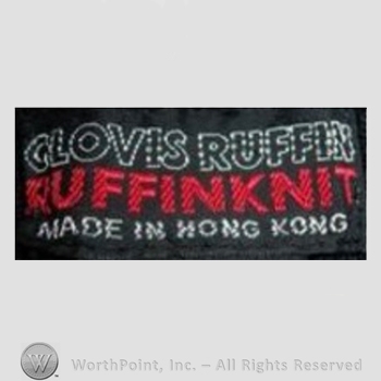 Clothing label : Clovis Ruffin.