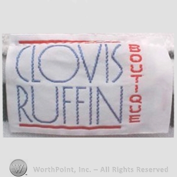 Clothing label : Clovis Ruffin.