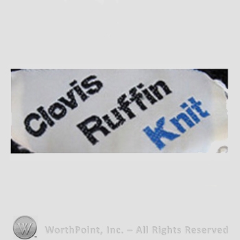 Clothing label : Clovis Ruffin.