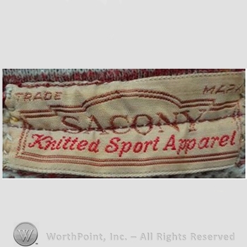 Clothing label : Sacony.