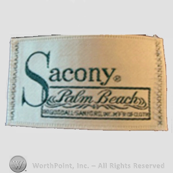 Clothing label : Sacony.