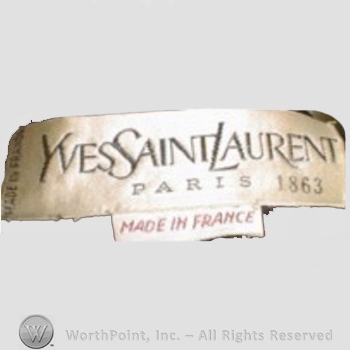 Clothing label : Yves Saint Laurent.