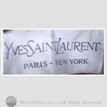 Clothing label : Yves Saint Laurent.