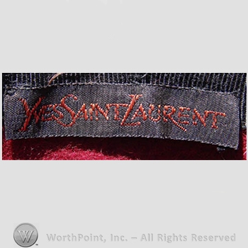 Clothing label : Yves Saint Laurent.