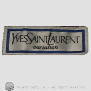 Clothing label : Yves Saint Laurent.