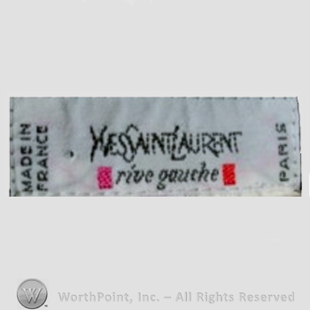 Clothing label : Yves Saint Laurent.