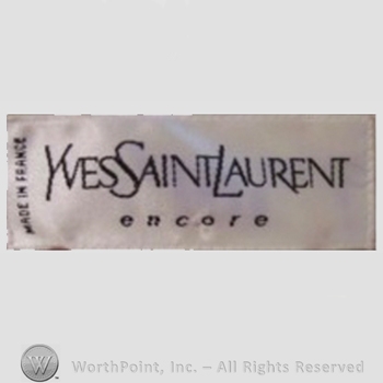 Clothing label : Yves Saint Laurent.
