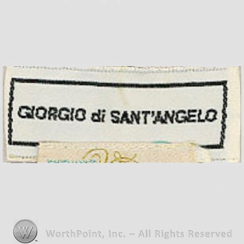 Clothing label : Giorgio di Sant'Angelo.