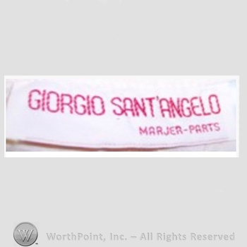Clothing label : Giorgio di Sant'Angelo.
