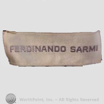 Clothing label : Ferdinando Sarmi.