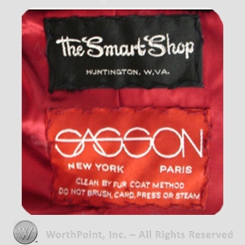 Clothing label : Maurice Sasson.