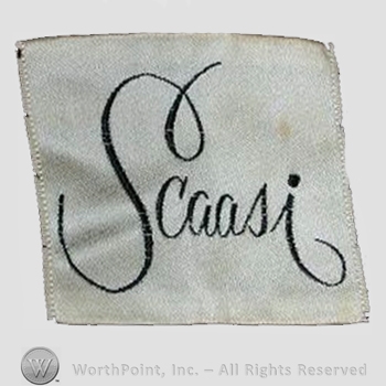 Clothing label : Arnold Scaasi.