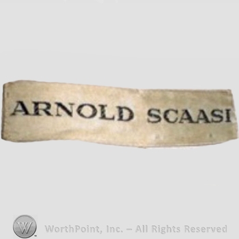 Clothing label : Arnold Scaasi.