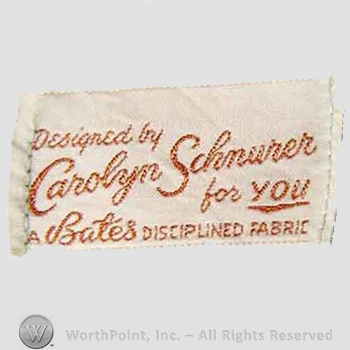 Clothing label : Carolyn Schnurer.