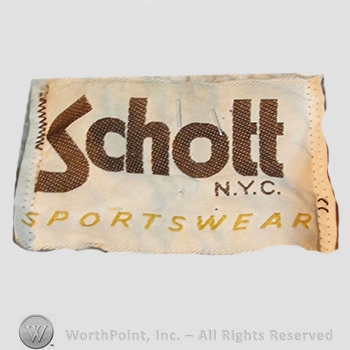 Clothing label : Schott.