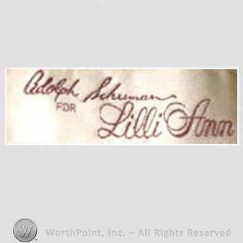 Clothing label : Adolph Schuman.